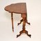 Antique Burr Walnut Drop-Leaf Sutherland Side Table 3