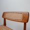 Mid-Century Wood & Cane Desk Chair by Roger Landault, Image 8