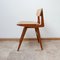 Mid-Century Wood & Cane Desk Chair by Roger Landault, Image 4