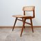 Mid-Century Wood & Cane Desk Chair by Roger Landault, Image 5