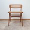 Mid-Century Wood & Cane Desk Chair by Roger Landault, Image 3