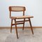 Mid-Century Wood & Cane Desk Chair by Roger Landault, Image 7