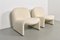 Bouclé Alky Lounge Chairs by Giancarlo Piretti for Castelli / Anonima Castelli, 1980s, Set of 2, Image 1