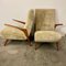Sand-Colored Velvet Lounge Chairs, 1950s, Set of 2 2