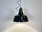 Industrial Black Enamel Pendant Lamp with Cast Iron Top from Elektrosvit, 1970s, Image 8