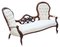 Victorian Walnut Chaise Lounge, 1860s, Image 11