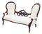 Victorian Walnut Chaise Lounge, 1860s, Image 1