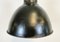 Lampe à Suspension Industrielle Bauhaus en Émail Noir, 1950s 5