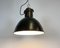 Lampe à Suspension Industrielle Bauhaus en Émail Noir, 1950s 10