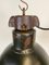 Lámpara colgante Bauhaus industrial de esmalte negro, años 50, Imagen 6