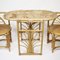 Bamboo and Rattan Table & Chairs Set, 1970s, Image 3