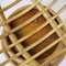 Sedia girevole vintage girevole in bambù, anni '70, Immagine 6