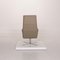 Fauteuil Vert Olive et Cuir Marron de Ligne Roset 9