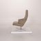 Fauteuil Vert Olive et Cuir Marron de Ligne Roset 10