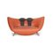 Danaide Orange Leather 2-Seater Sofa from Leolux 1
