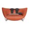 Danaide Orange Leather 2-Seater Sofa from Leolux 9