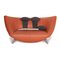 Danaide Orange Leather 2-Seater Sofa from Leolux, Image 9