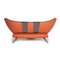 Danaide Orange Leather 2-Seater Sofa from Leolux 11