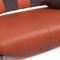 Danaide Orange Leather 2-Seater Sofa from Leolux 4