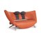 Danaide Orange Leather 2-Seater Sofa from Leolux, Image 8
