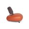Pallone Leather Armchair with Orange Fabric from Leolux 8