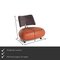Pallone Leather Armchair with Orange Fabric from Leolux 2