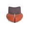 Pallone Leather Armchair with Orange Fabric from Leolux 9