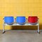 3-Seater Axis 3000 Bench with Armrests by Giancarlo Piretti for Anonima Castelli 4