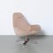 Swivel Lounge Chair with Ribbed Fabric, Image 1