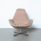 Swivel Lounge Chair with Ribbed Fabric 5