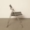 Model P08 Black Stainless Folding Chair by Justus Kolberg for Tecno 5