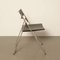 Model P08 Black Stainless Folding Chair by Justus Kolberg for Tecno, Image 5