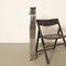 Model P08 Black Stainless Folding Chair by Justus Kolberg for Tecno 13