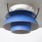 Lampe à Suspension PH5 Bleue par Poul Henningsen pour Louis Poulsen 7