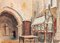 Jules Rene Leblanc - Innenraum der Kirche - Tusche und Aquarell - Frühes 20. Jahrhundert 1