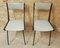 Italian Modern Iron & Wood Boomerang Dining Chairs, 1960s, Set of 2 1