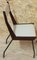 Sedie da pranzo Boomerang moderne in ferro e legno, Italia, anni '60, set di 2, Immagine 3