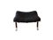 Black Leather Lounge Chair and Ottoman by Arne Norell for Arne Norell AB, 1960s, Set of 2 10