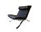 Black Leather Lounge Chair and Ottoman by Arne Norell for Arne Norell AB, 1960s, Set of 2 7
