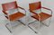 Fauteuils en Cuir et Chrome, 1970s, Set de 2 2