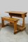 Vintage 2-Sitzer Schultisch aus Holz, 1930er 11