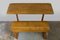 Vintage 2-Sitzer Schultisch aus Holz, 1930er 6