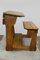 Vintage 2-Sitzer Schultisch aus Holz, 1930er 18