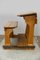 Vintage 2-Sitzer Schultisch aus Holz, 1930er 12
