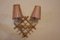 French Light Pink Rattan Sconces by Louis Sognot, 1960s, Set of 2 12