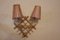 French Light Pink Rattan Sconces by Louis Sognot, 1960s, Set of 2, Image 12