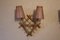 French Light Pink Rattan Sconces by Louis Sognot, 1960s, Set of 2 13