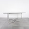 Vintage Glass & Steel Dining Table, 1970s, Image 1