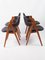 Danish Compass Dining Chairs by Kai Kristiansen for SVA Møbler, 1960s, Set of 4 1