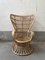 Italian Rattan High-Back Lounge Chair by Lio Carminati, 1950s 1